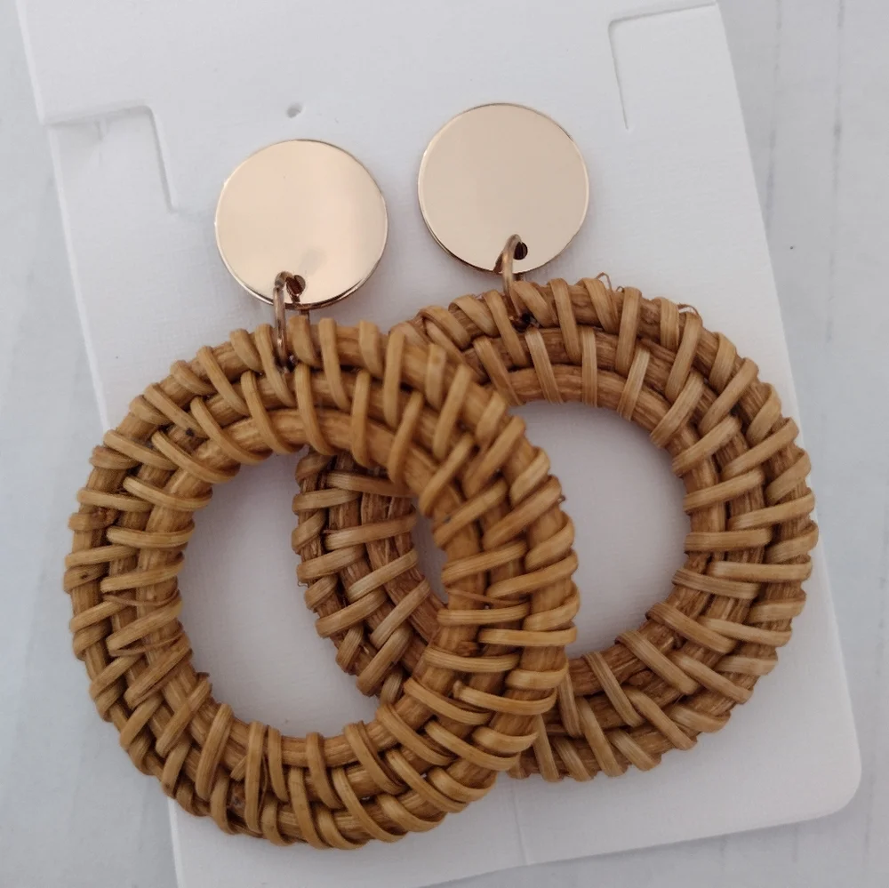 Rattan earrings - Picture 4 of 4